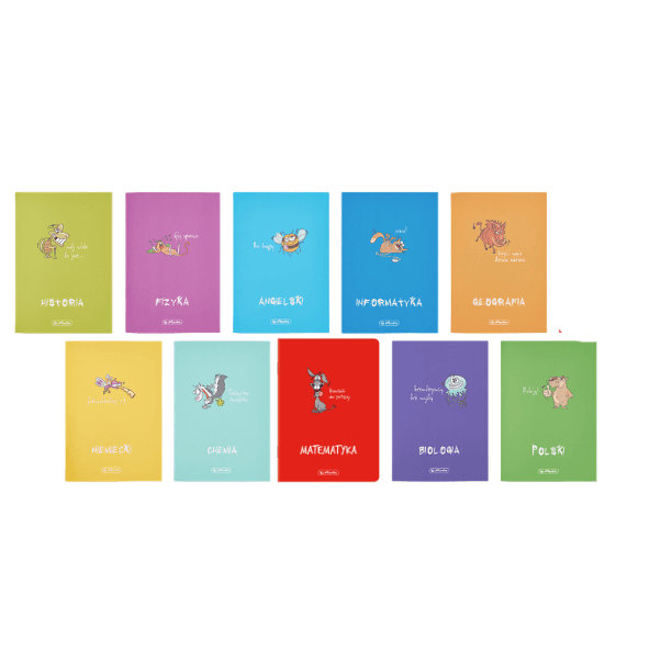 Zeszyty przedmiotowe St. Majewski - 10 sztuk