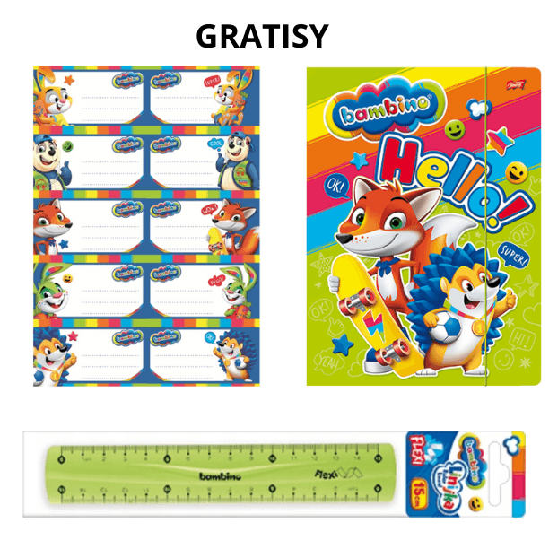 Wyprawka szkolna 1-3 Bambino XXXL 23 elementy jedyna taka na rynku! GRATISY