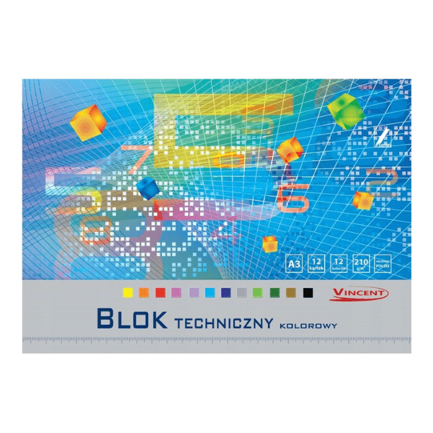 Blok techniczny biały A3 Kreska